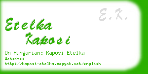 etelka kaposi business card